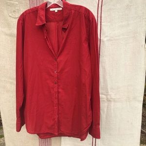 Xirena Beau shirt, medium, ruby red